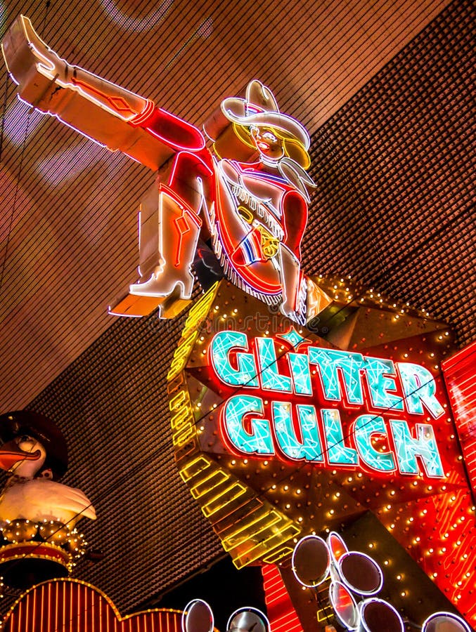 Glitter Gulch editorial stock photo. Image of clubs, hotels - 30329973