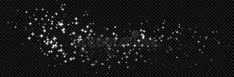 Glitter Light Effect on Transparent Bg As a Png. White Dust Overlay