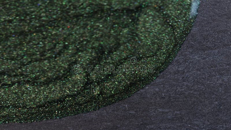Glitter Particles with Stars. Bokeh Shiny Particles Loop Animation. Green Particles on Black Background. stock video footage