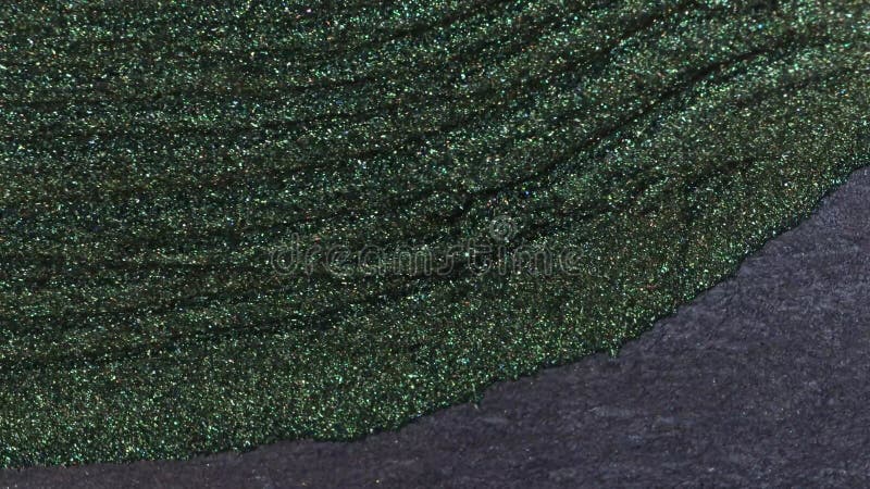 Glitter Particles with Stars. Bokeh Shiny Particles Loop Animation. Green Particles on Black Background. stock footage
