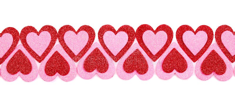 Glitter Hot Pink Hearts Background Valentines Day Stock Image Image