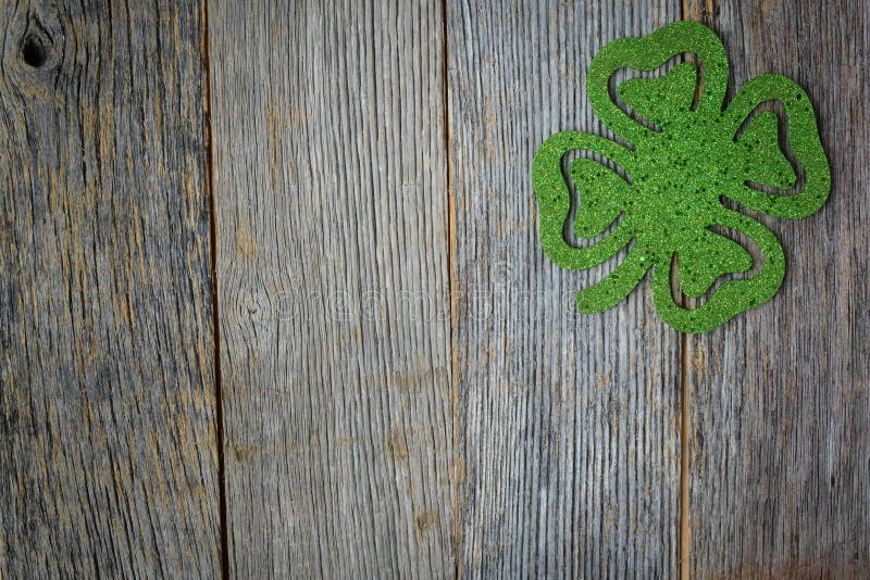 Glitter Shamrock on Rustic Wood Background Stock Image Image of color, festival 49815881