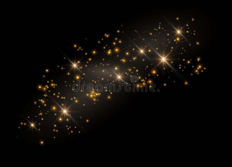 Glittering Particles of Fairy Dust. Sparks Glitter Special Light Effect