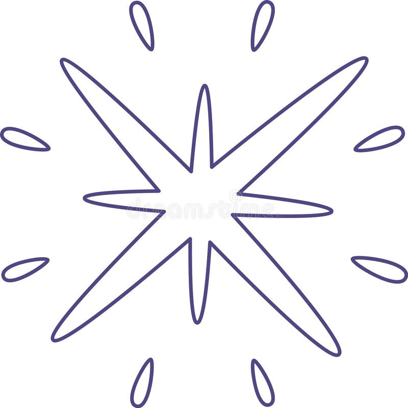 Glittering Star Outline stock vector. Illustration of sign 330820400
