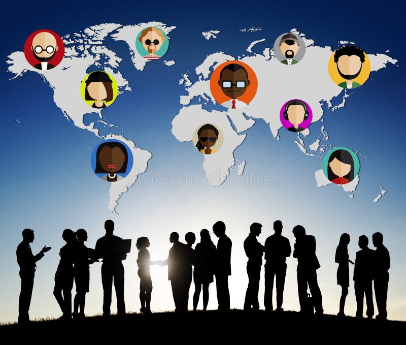 Globaal Communautair Internationaal de Nationaliteitsconcept van Wereldmensen royalty-vrije stock afbeelding Globaal Communautair Internationaal de Nationaliteitsconcept van Wereldmensen royalty-vrije stock afbeelding