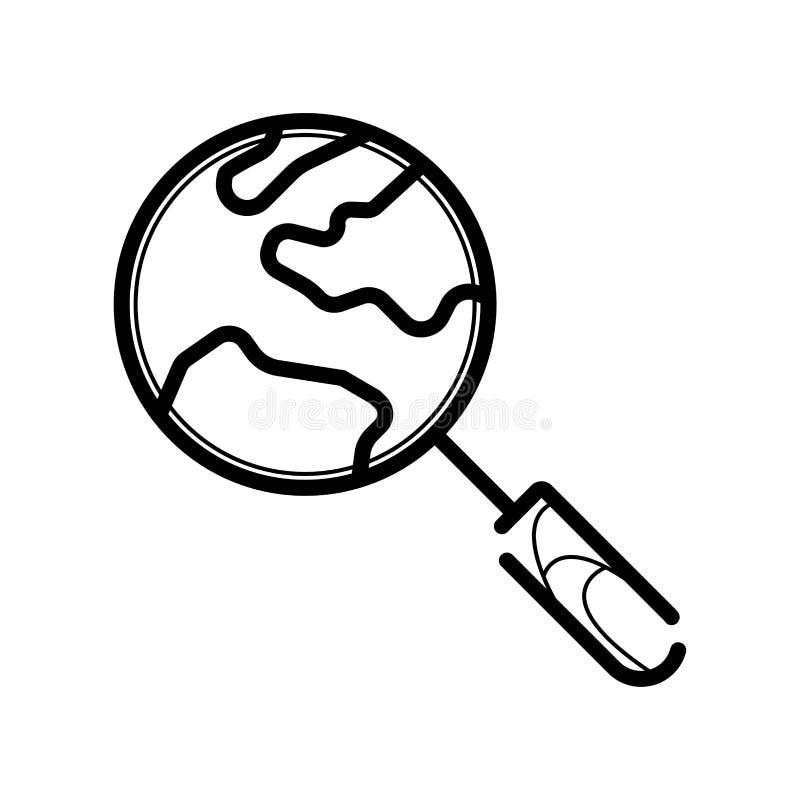 Globaal onderzoeks vectorpictogram vector illustratie Globaal onderzoeks vectorpictogram vector illustratie