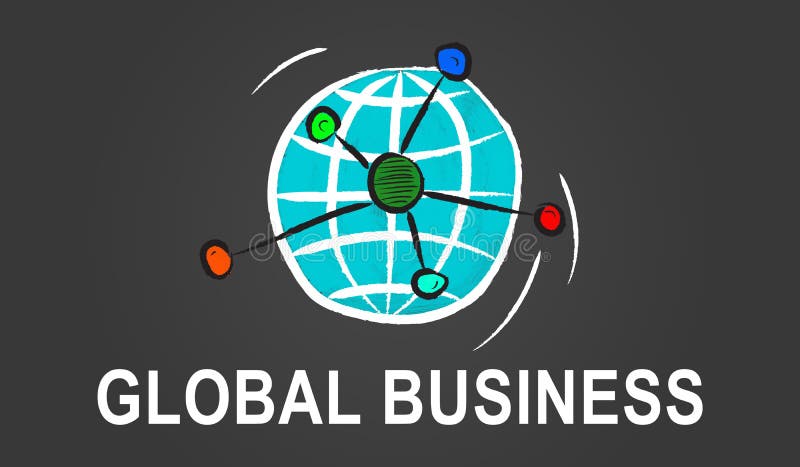 Global affärsidé vektor illustrationer