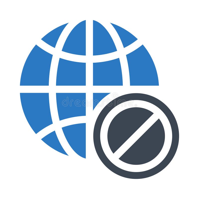 Global block glyphs double color icon vector illustration