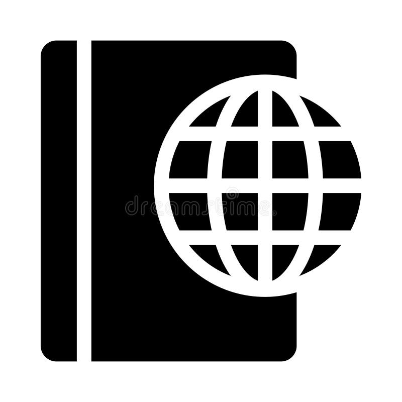 Global book glyphs icon vector illustration