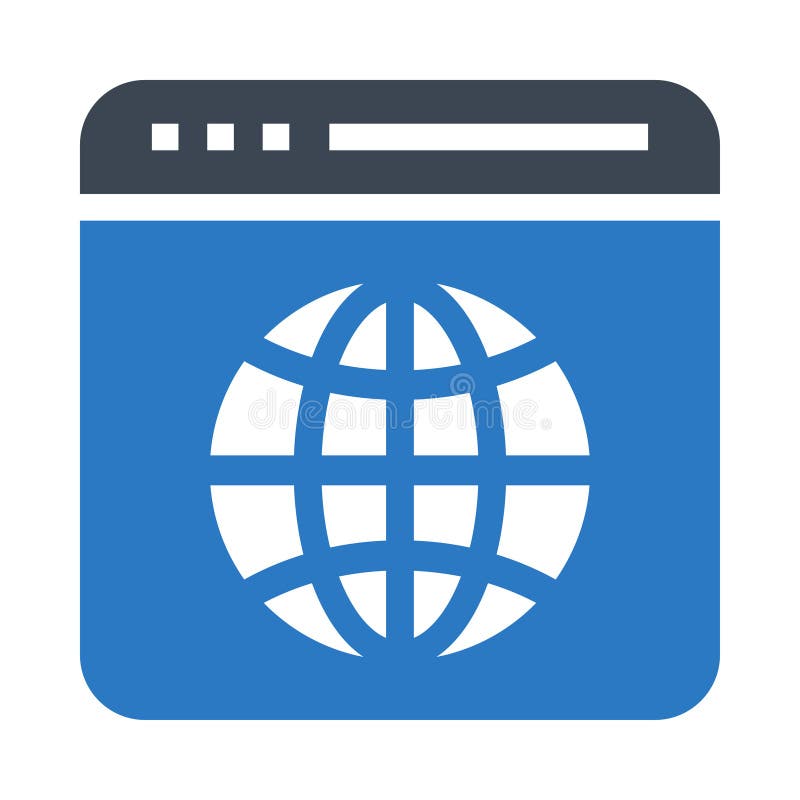 Global Browser glyphs double color icon vector illustration