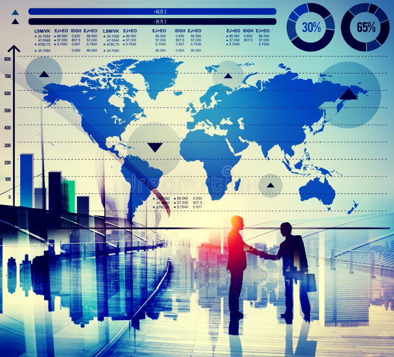 Global Business Graph Growth World Map Concept Stock Photo Image of