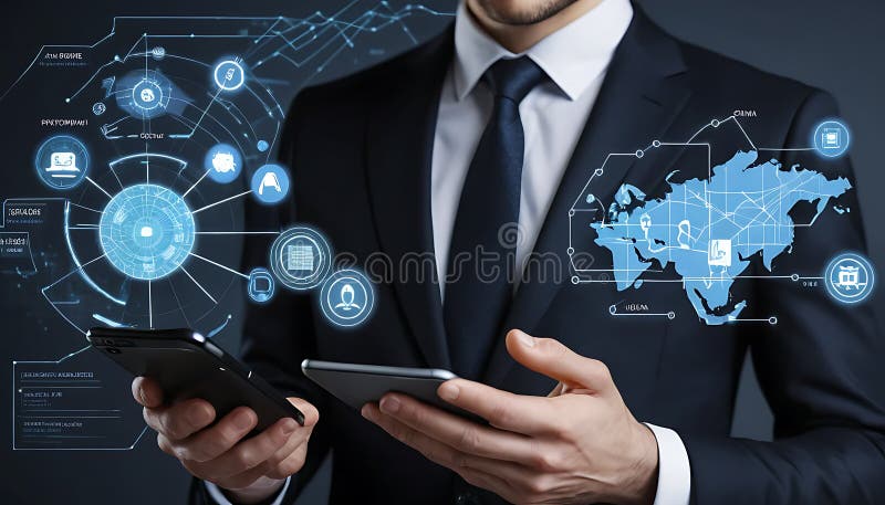 Global Business Network stock photo