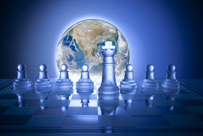 Global Business Strategy Chess Economy Conflict vector illustration