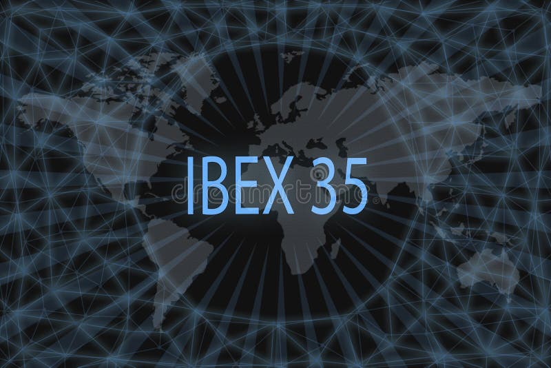 Global Börseindex des Steinbocks 35. mit einem dunklen Hintergrund und einer Weltkarte. grafisches Konzept für Ihren Design.