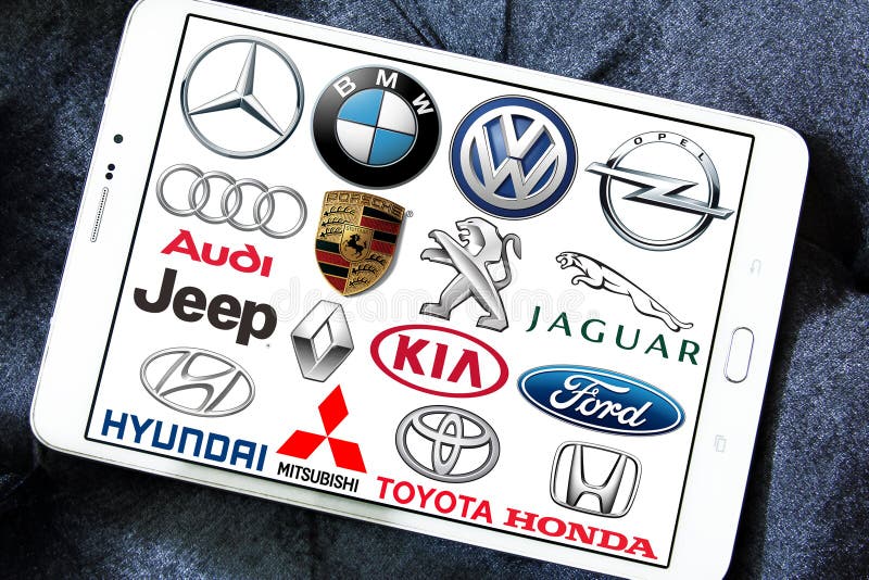 Global Car Brands and Logos Editorial Image - Image of global ...