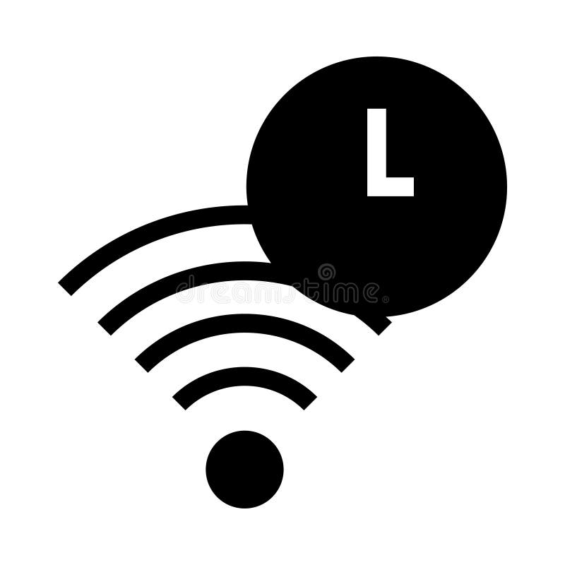 Global clock glyphs icon royalty free illustration