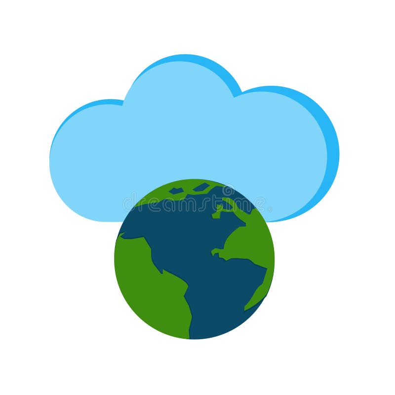 Global Cloud vector illustration