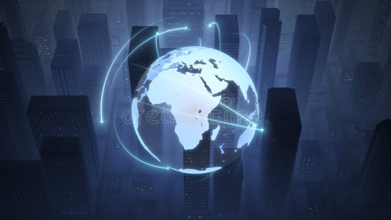 Global connection and the internet network 3D illustration vector illustration