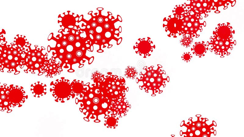 Global coronavirus pandemic looped animation. vector illustration