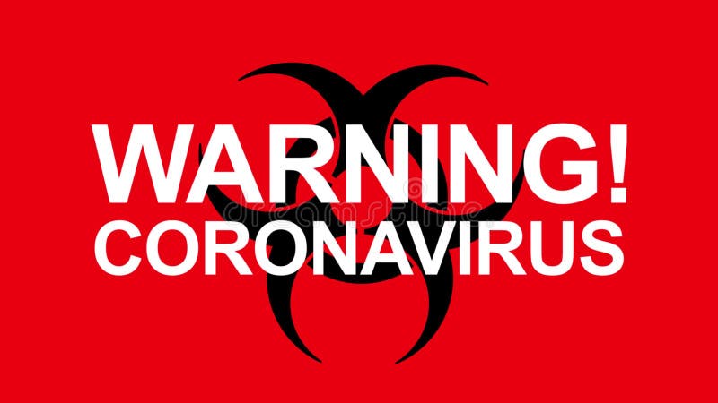 Global coronavirus pandemic looped animation. stock illustration
