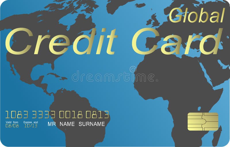 Global credit card vector