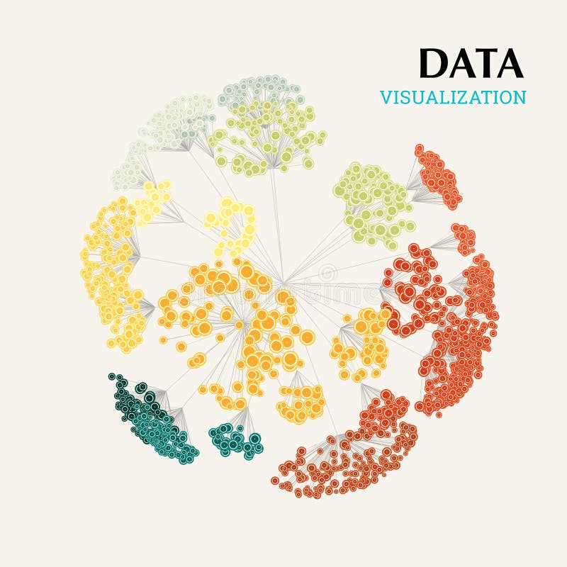 Global data complexity representation. Big data concept visualization. Analytics abstract concept. vector illustration