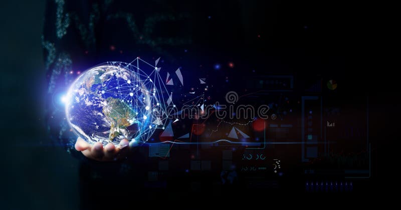 Global digital network and data customer connection royalty free stock photos