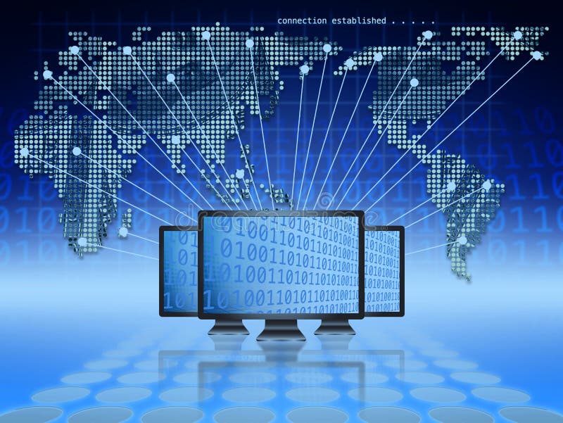 Global e-commerce stock illustration