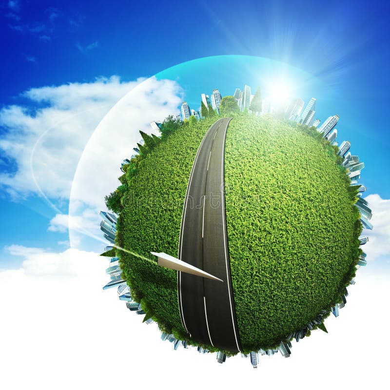 Global eco and transportation concept