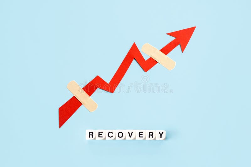 Global economy recovery, Business Economic growth. Financial, industrial and market sector comeback and upturn concept