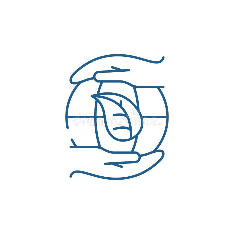 Global energy saving technologies line icon concept. Global energy saving technologies flat vector symbol, sign, outline vector illustration