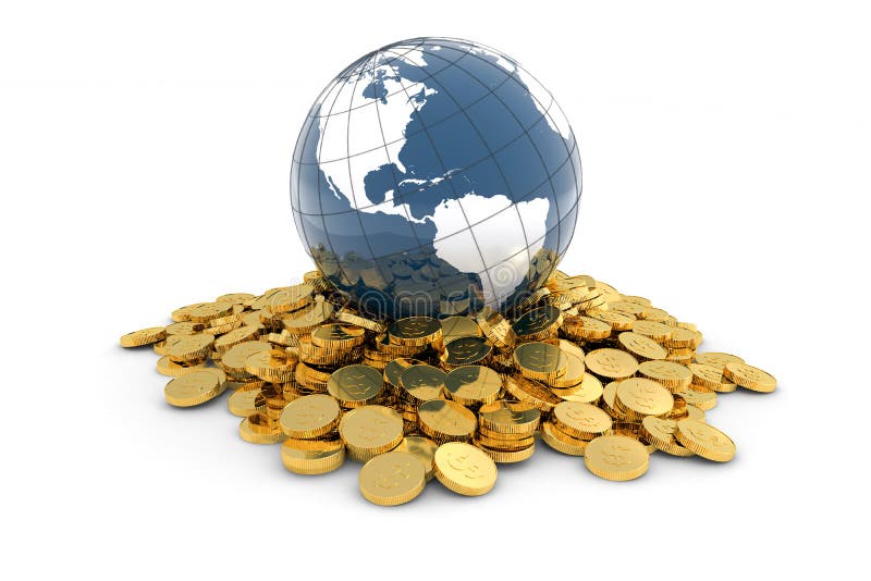 Global finance concept vector illustration