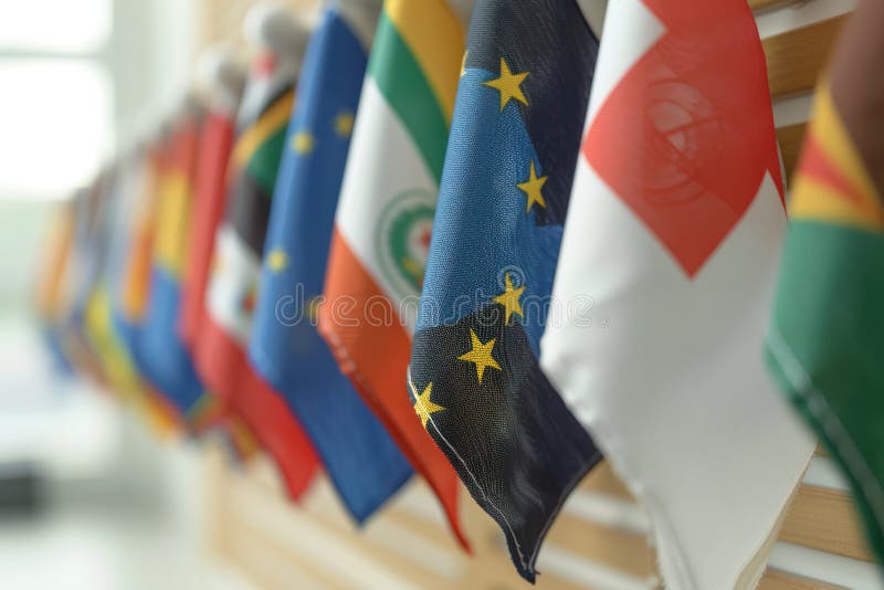 Global Flag - A Colorful Collection of Flags from Around the World royalty free illustration.