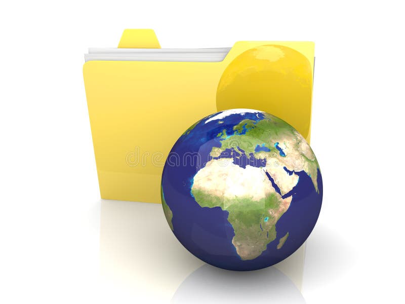 Global folder. Глобус на бумаге.