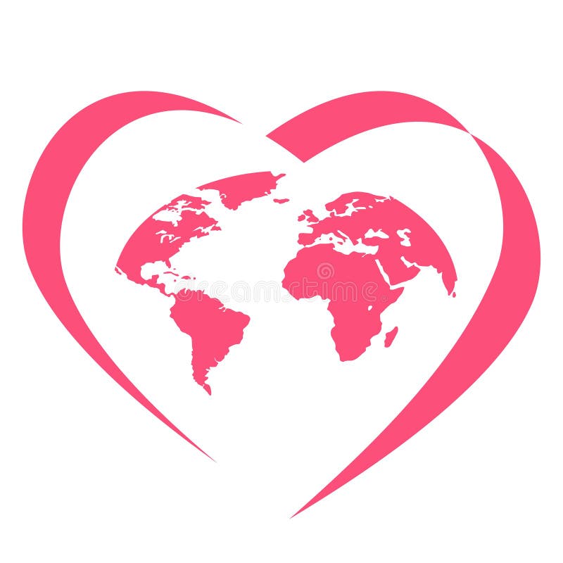 Global förälskelselogo royaltyfri illustrationer