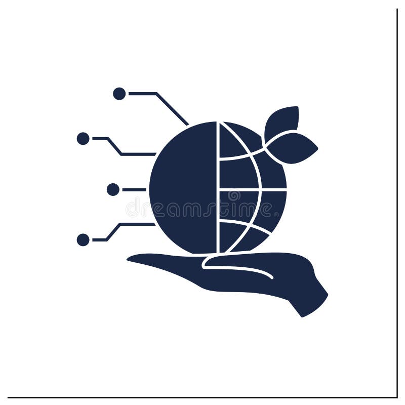 Global goals glyph icon stock vector. Illustration of plant 261228717