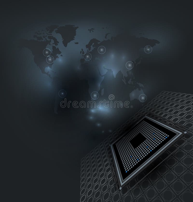 Global infinity computer technology concept business background stock illustration