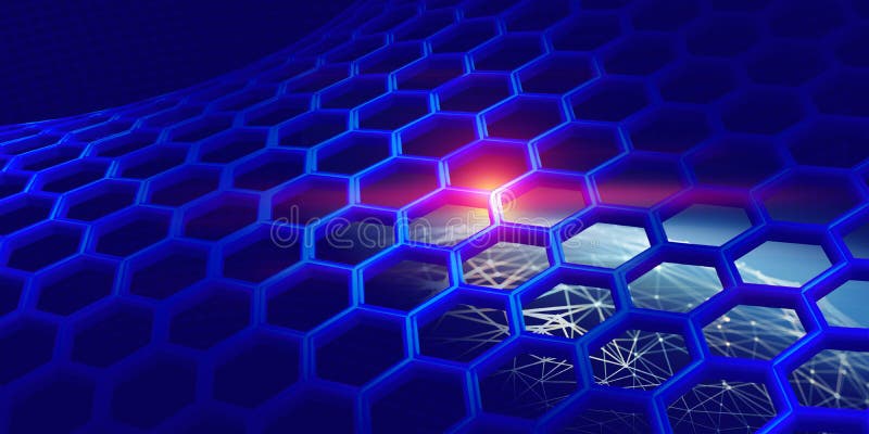 Global Information Network. Nanotechnological concept of programming and communication vector illustration
