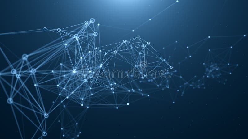 Global Information Network. Protection and storage of digital data using the blockchain technology royalty free illustration