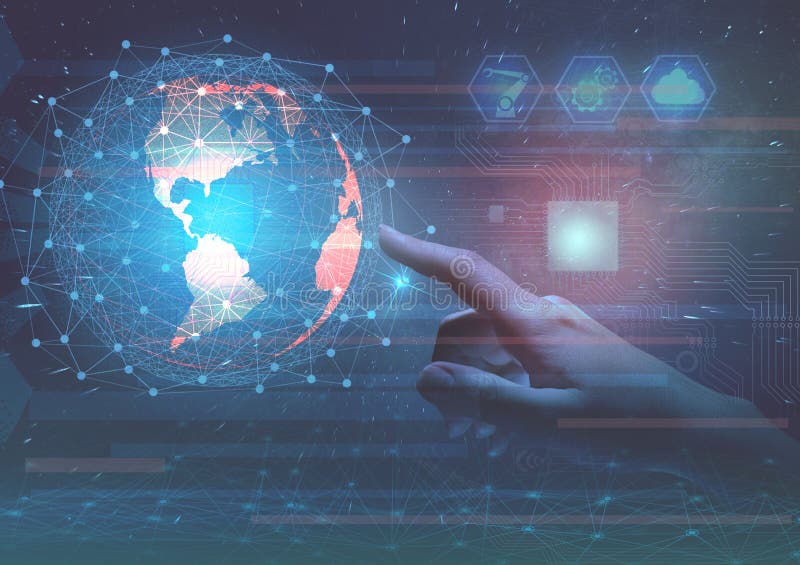 Global introduction of industry 4.0 in production to increase productivity and implement business projects of the future. Internet stock photography Global introduction of industry 4.0 in production to increase productivity and implement business projects of the future. Internet stock photography