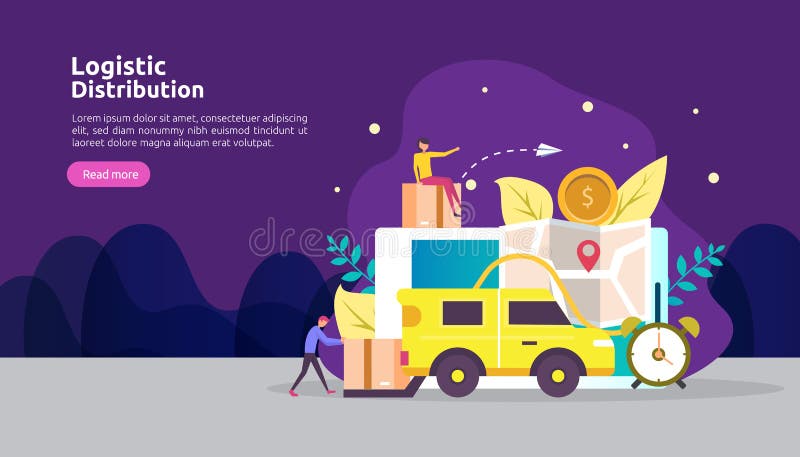 global logistic distribution service illustration concept. delivery worldwide import export shipping banner with people character stock illustration global logistic distribution service illustration concept. delivery worldwide import export shipping banner with people character stock illustration