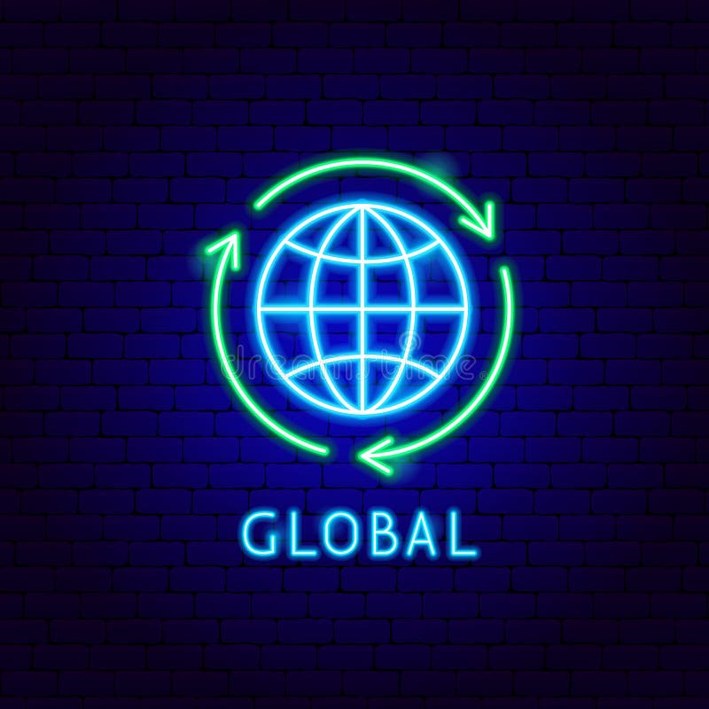 Earth Neon Sign stock vector. Illustration of conservation 166231629