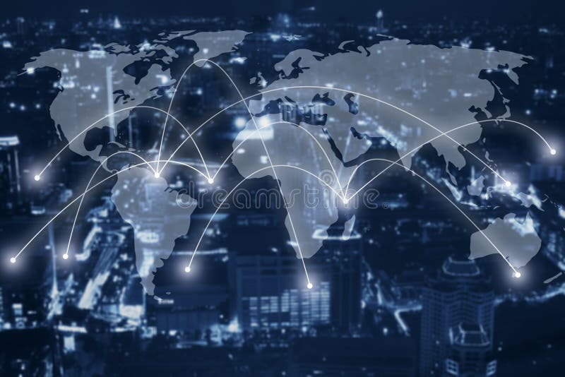 Global network concept on map, communication. Global network connection map stock images, royalty-free photos and pictures