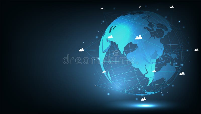 Global network connection concept design. royalty free illustration