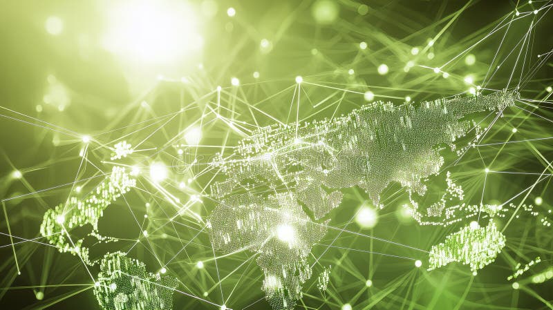 Global network connection, digital world map. Global network connection map stock images, royalty-free photos and pictures