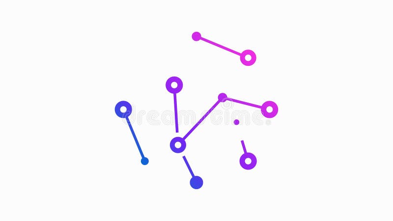 Global network connection graphic animation. 4K resolution vector illustration