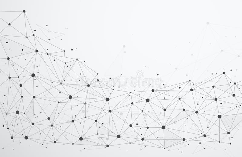 Global network connections with points and lines. vector illustration