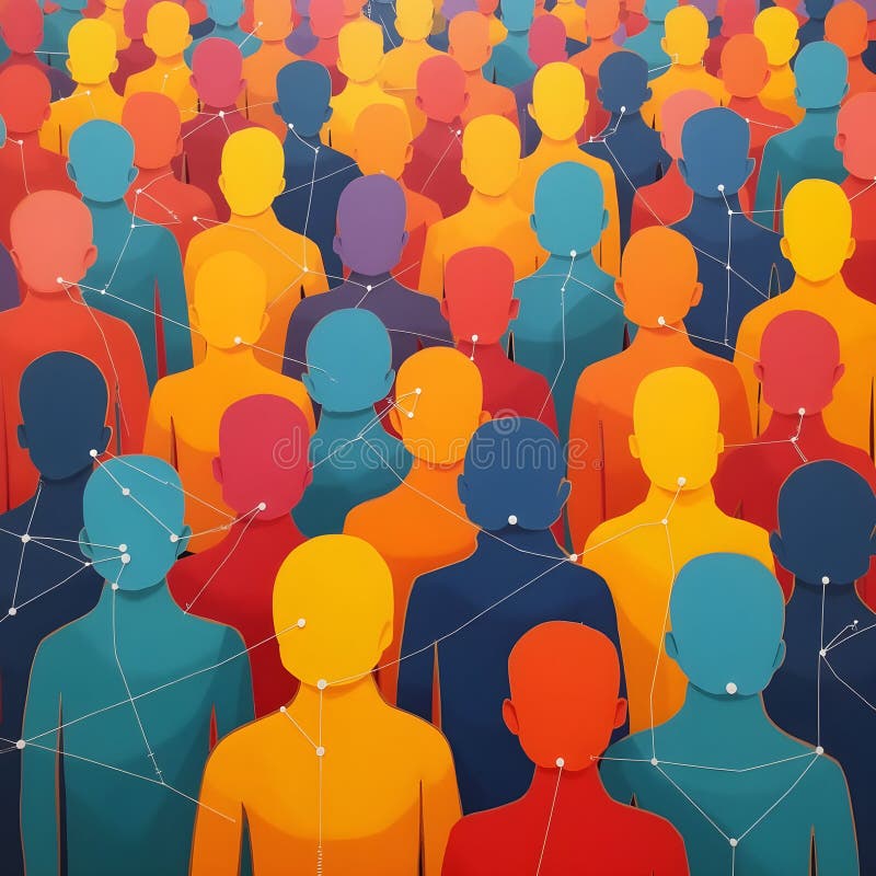 Global Network of Diverse Individuals royalty free illustration