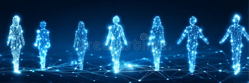 Global Network Human Connection Symbolizing unity technology community global reach and connection A network of vector illustration