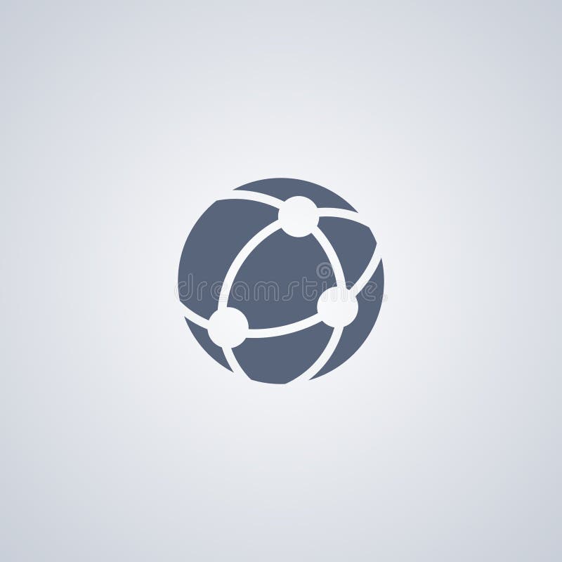 Global network, Internet, vector best flat icon royalty free illustration